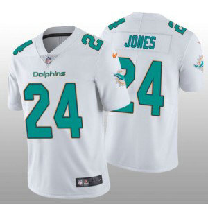 Nike Dolphins 24 Byron Jones White Vapor Untouchable Limited Men Jersey