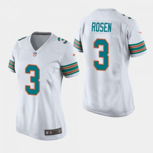Nike Dolphins 3 Josh Rosen 2019 White Throwback Women Jersey Nike Dolphins 3 Josh Rosen 2019 White Throwback Women Jersey