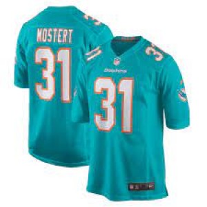 Nike Dolphins 31 Mostert Aqua Vapor Untouchable Limited Men Jersey