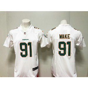 Nike Dolphins 91 Cameron Wake White Vapor Untouchable Limited Men Jersey