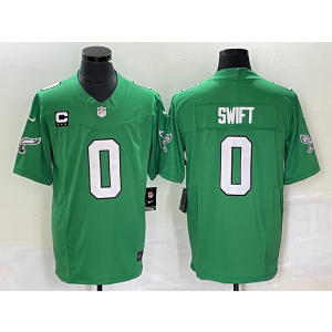 Nike Eagles 0 Swift Green 2023 F.U.S.E Vapor Limited Men Jersey with C patch