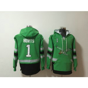 Nike Eagles 1 Hurts Kelly Green Hoodie Sweatshrit Nike Eagles 1 Hurts Kelly Green Hoodie Sweatshrit
