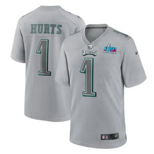 Nike Eagles 1 Jalen Hurts Gray 2023 Super Bowl LVII Vapor Limited Men Jersey Nike Eagles 1 Jalen Hurts Gray 2023 Super Bowl LVII Vapor Limited Men Jersey