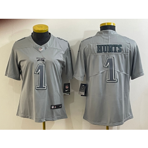 Nike Eagles 1 Jalen Hurts Grey Vapor Untouchable Limited Women Jersey Nike Eagles 1 Jalen Hurts Grey Vapor Untouchable Limited Women Jersey