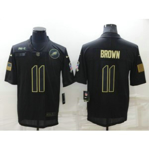 Nike Eagles 11 A. J. Brown Black Salute to Service Limited Men Jersey