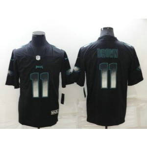 Nike Eagles 11 A. J. Brown Black Smoke Vapor Limited Men Jersey