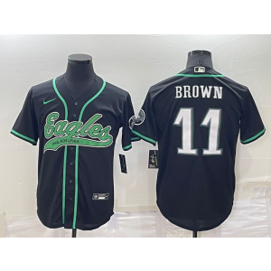 Nike Eagles 11 A. J. Brown Black Vapor Baseball Limited Men Jersey