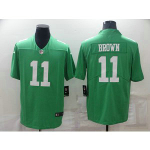 Nike Eagles 11 A. J. Brown Green Vapor Limited Men Jersey
