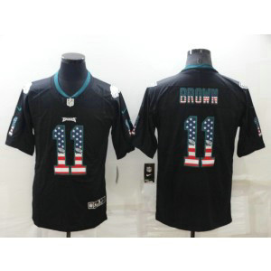 Nike Eagles 11 A. J. Brown USA Flag Vapor Limited Men Jersey