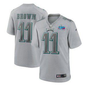Nike Eagles 11 A.J. Brown Gray 2023 Super Bowl LVII Vapor Limited Men Jersey Nike Eagles 11 A.J. Brown Gray 2023 Super Bowl LVII Vapor Limited Men Jersey