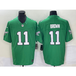 Nike Eagles 11 A.J. Brown Green 2023 F.U.S.E Vapor Limited Men Jerseys