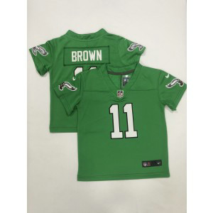 Nike Eagles 11 A.J. Brown Green Toddler Jersey Nike Eagles 11 A.J. Brown Green Toddler Jersey