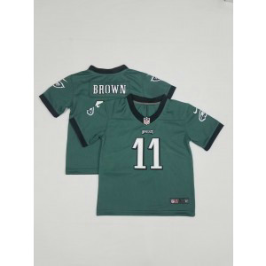Nike Eagles 11 AJ Brown Green Toddler Jersey Nike Eagles 11 AJ Brown Green Toddler Jersey