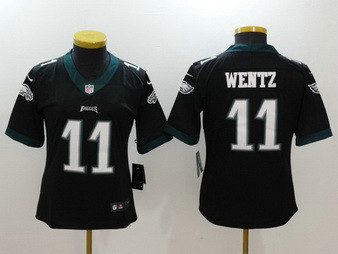 Nike Eagles 11 Carson Wentz Black Vapor Untouchable Women Limited Jersey Nike Eagles 11 Carson Wentz Black Vapor Untouchable Women Limited Jersey