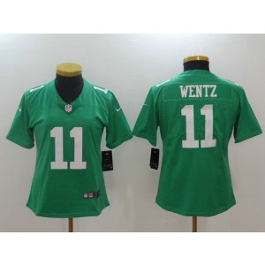 Nike Eagles 11 Carson Wentz Green Vapor Untouchable Limited Women Jersey Nike Eagles 11 Carson Wentz Green Vapor Untouchable Limited Women Jersey