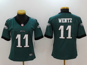 Nike Eagles 11 Carson Wentz Green Women Vapor Untouchable Player Limited Jersey Nike Eagles 11 Carson Wentz Green Women Vapor Untouchable Player Limited Jersey
