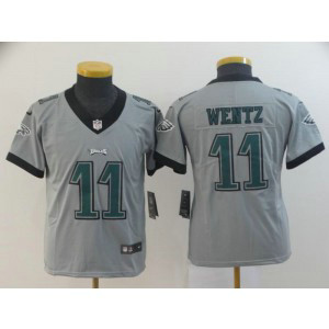 Nike Eagles 11 Carson Wentz Grey Inverted Legend Youth Jersey Nike Eagles 11 Carson Wentz Grey Inverted Legend Youth Jersey