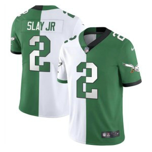 Nike Eagles 2 Darius Slay Jr White Green Split Vapor Limited Men Jersey