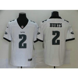 Nike Eagles 2 Jalen Hurts White 2020 NFL Draft Vapor Limited Men Jersey