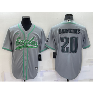 Nike Eagles 20 Brian Dawkins Grey Vapor Baseball Limited Men Jersey