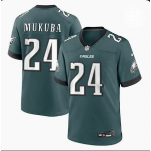 Nike Eagles 24 Andrew Mukuba Green Vapor Limited Men Jersey
