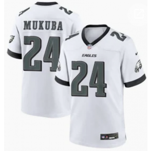 Nike Eagles 24 Andrew Mukuba White Vapor Limited Men Jersey