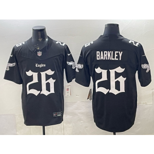 Nike Eagles 26 Barkley Black Gothic F.U.S.E. Vapor Limited Men Jersey