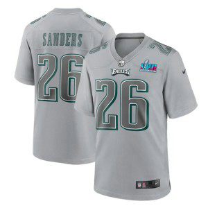 Nike Eagles 26 Miles Sanders Gray 2023 Super Bowl LVII Vapor Limited Men Jersey Nike Eagles 26 Miles Sanders Gray 2023 Super Bowl LVII Vapor Limited Men Jersey