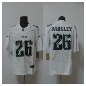 Nike Eagles 26 Saquon Barkley White F.U.S.E. Vapor Limited Men Jersey