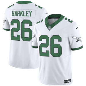 Nike Eagles 26 Saquon Barkley White F.U.S.E Vapor Limited Men Jersey