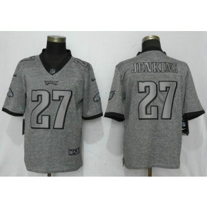 Nike Eagles 27 Malcolm Jenkins Gray Gridiron Gray Limited Men Jersey