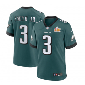 Nike Eagles 3 Smith JR Green 2025 Super Bowl LIX F.U.S.E. Vapor Limited Men Jersey Nike Eagles 3 Smith JR Green 2025 Super Bowl LIX F.U.S.E. Vapor Limited Men Jersey