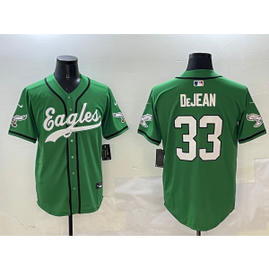 Nike Eagles 33 Dejean Green Vapor Baseball Limited Men Jersey