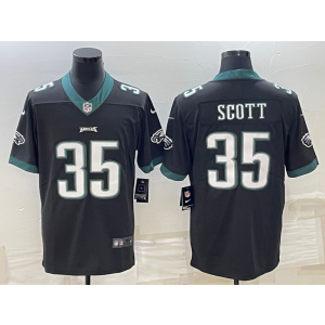 Nike Eagles 35 Boston Scott Black Vapor Limited Men Jersey