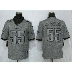 Nike Eagles 55 Brandon Graham Gray Gridiron Gray Limited Men Jersey