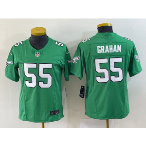 Nike Eagles 55 Brandon Graham Green 2023 F.U.S.E Vapor Limited Women Jersey Nike Eagles 55 Brandon Graham Green 2023 F.U.S.E Vapor Limited Women Jersey