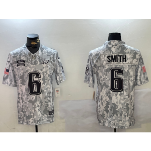 Nike Eagles 6 DeVonta Smith Arctic Camo 2024 F.U.S.E. Salute to Service Limited Men Jersey