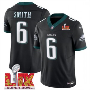 Nike Eagles 6 DeVonta Smith Black 2025 Super Bowl LIX F.U.S.E. Vapor Limited Men Jersey Nike Eagles 6 DeVonta Smith Black 2025 Super Bowl LIX F.U.S.E. Vapor Limited Men Jersey