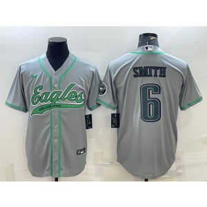 Nike Eagles 6 DeVonta Smith Gray Vapor Baseball Limited Men Jersey