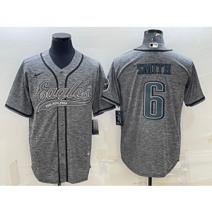 Nike Eagles 6 DeVonta Smith Grey Vapor Baseball Limited Men Jersey