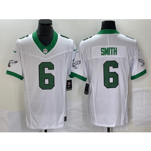 Nike Eagles 6 DeVonta Smith White 2023 F.U.S.E Vapor Limited Men Jersey