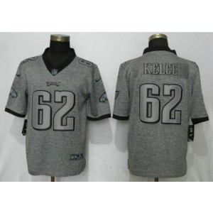 Nike Eagles 62 Jason Kelce Gray Gridiron Gray Limited Men Jersey