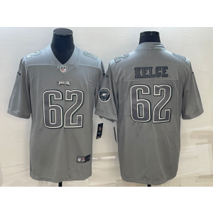 Nike Eagles 62 Jason Kelce Grey Vapor Limited Men Jersey