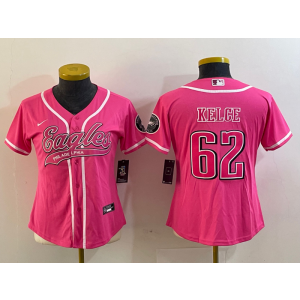 Nike Eagles 62 Jason Kelce Pink Baseball Vapor Limited Women Jersey Nike Eagles 62 Jason Kelce Pink Baseball Vapor Limited Women Jersey