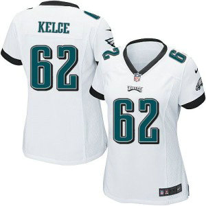 Nike Eagles 62 Jason Kelce White Women Stitched NFL New Jersey Nike Eagles 62 Jason Kelce White Women Stitched NFL New Jersey