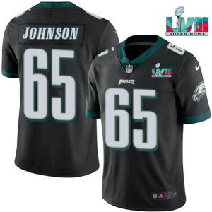 Nike Eagles 65 Lane Johnson Black 2023 Super Bowl LVII Vapor Limited Men Jersey Nike Eagles 65 Lane Johnson Black 2023 Super Bowl LVII Vapor Limited Men Jersey