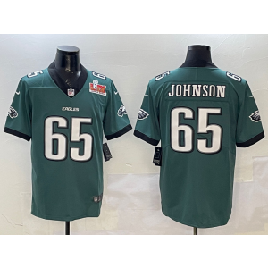Nike Eagles 65 Lane Johnson Green 2025 Super Bowl LIX Vapor Limited Men Jersey Nike Eagles 65 Lane Johnson Green 2025 Super Bowl LIX Vapor Limited Men Jersey