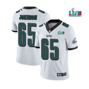 Nike Eagles 65 Lane Johnson White 2023 Super Bowl LVII Vapor Limited Men Jersey Nike Eagles 65 Lane Johnson White 2023 Super Bowl LVII Vapor Limited Men Jersey