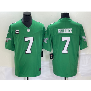 Nike Eagles 7 Haason Reddick Green 2023 F.U.S.E Vapor Limited Men Jersey with C patch