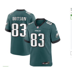 Nike Eagles 83 Dotson Green Vapor Limited Men Jersey